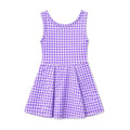 Gingham Activewear Dress in Purple and White